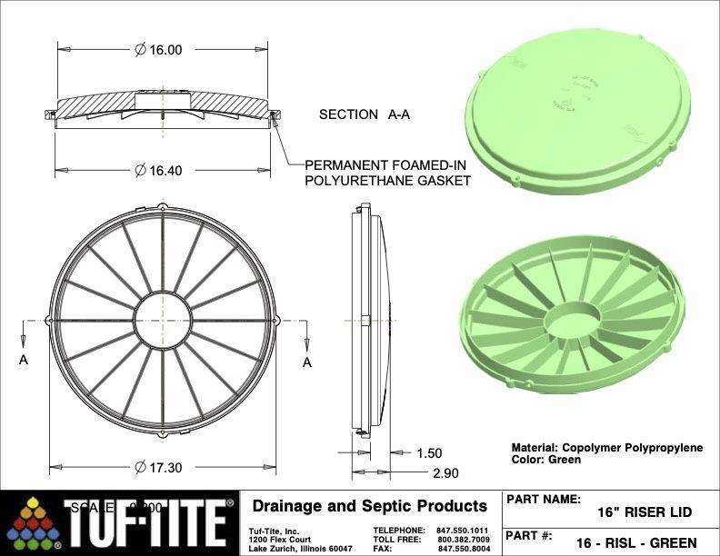 16&quot; dome lid