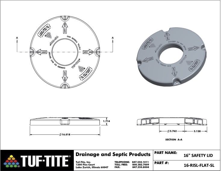 16&quot; safety lid