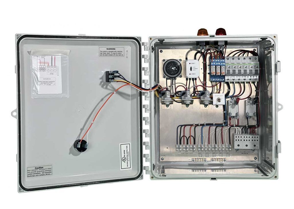120 VAC Duplex Liftstation - 2 Aerator with Clock Timer and Latching HWA