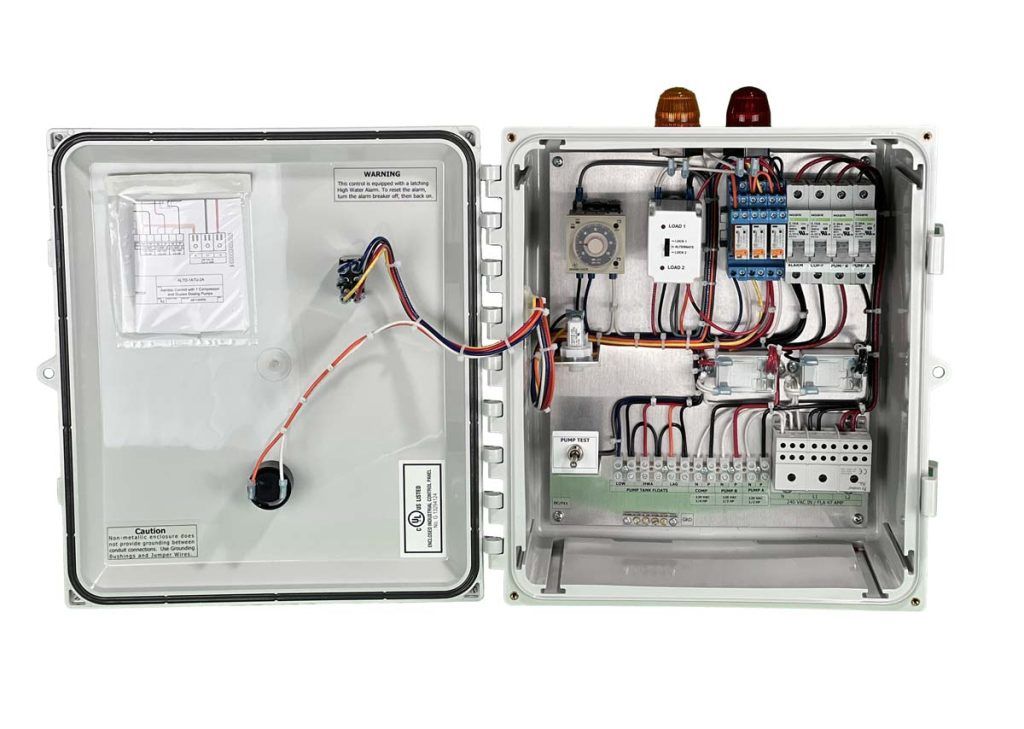 120 VAC Duplex Liftstation - 3 Aerator with Dosing Timer and Latching HWA