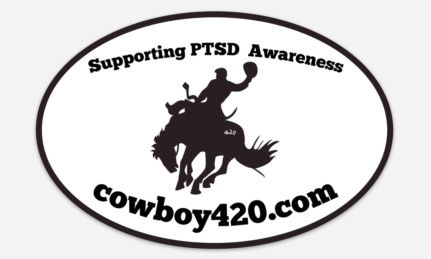 PTSD Awareness Sticker - White