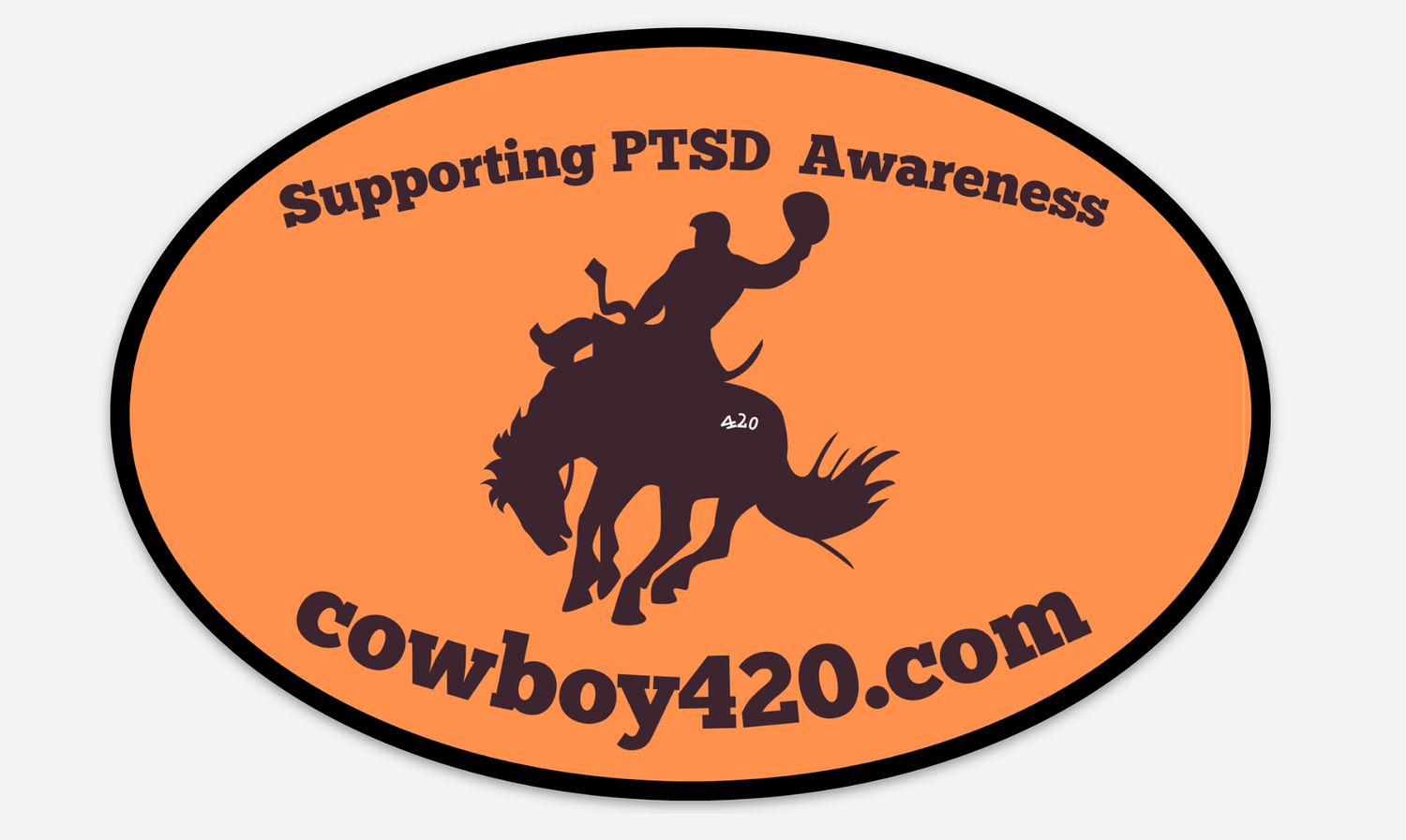 Supporting PTSD Awareness Sticker - Orange