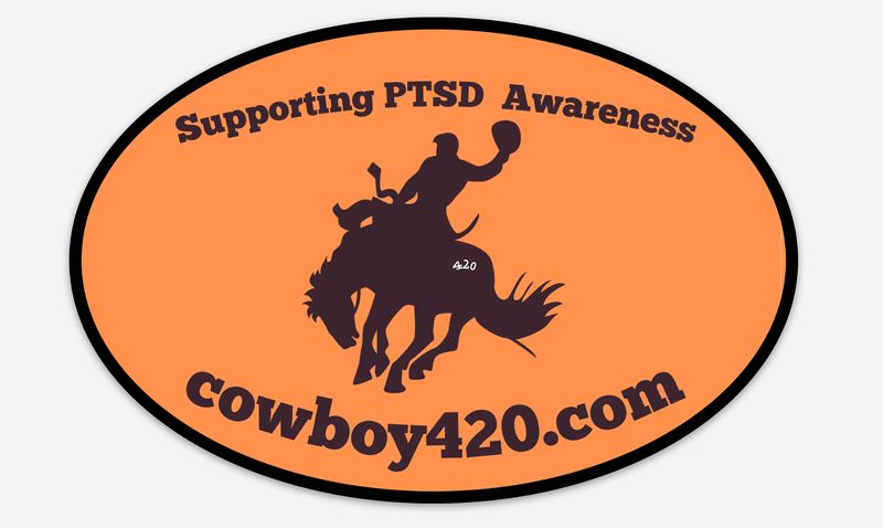 Supporting PTSD Awareness Sticker - Orange