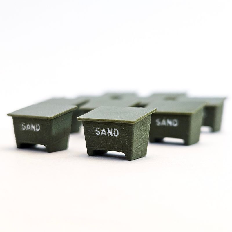 10x Sandlådor för grusning i skala H0 (1:87)