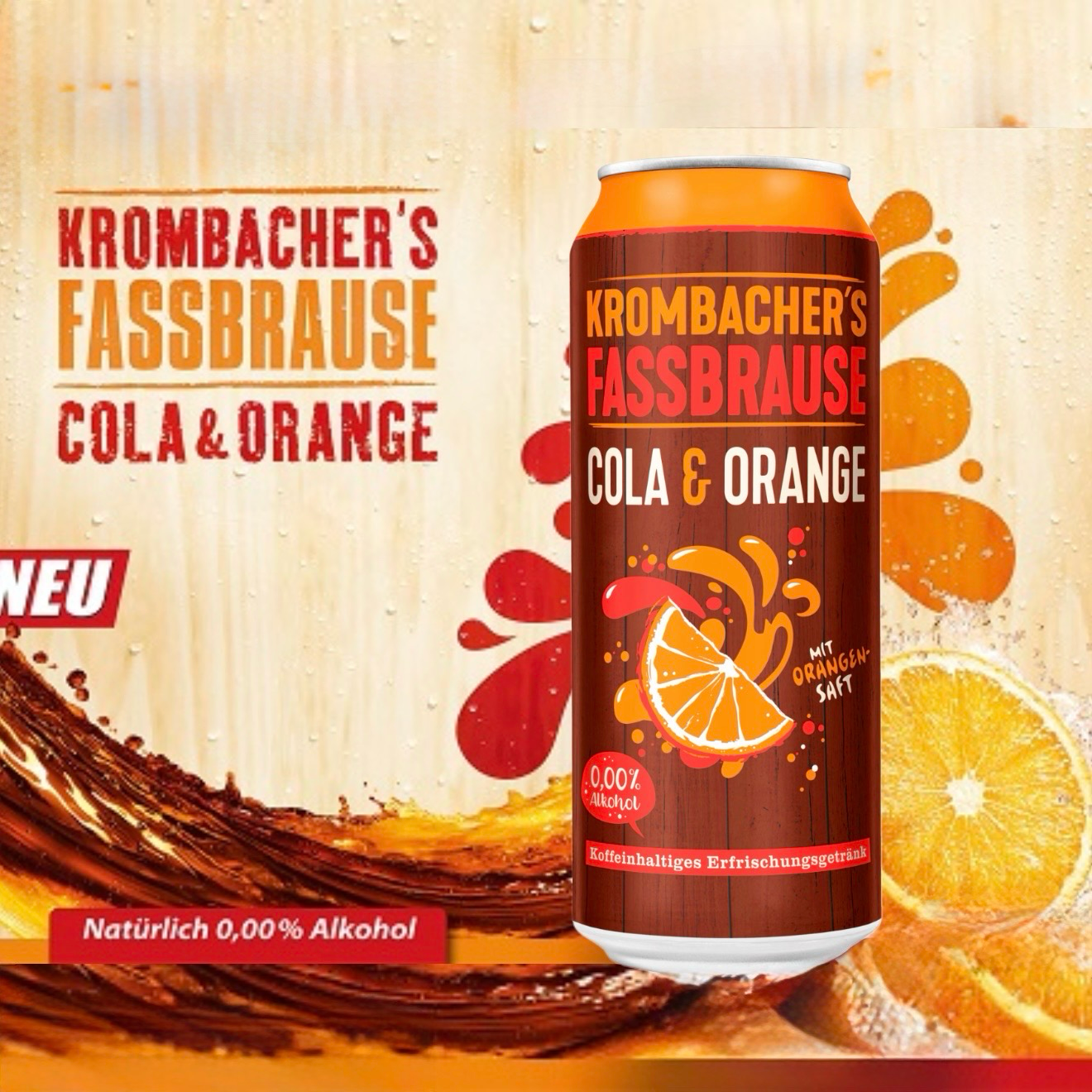 Krombacher Fassbrause Cola Orange 0.5l