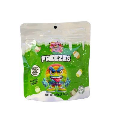 Chaos Candy freezes Crunchy Rainbow Bites Strong Sour 60g