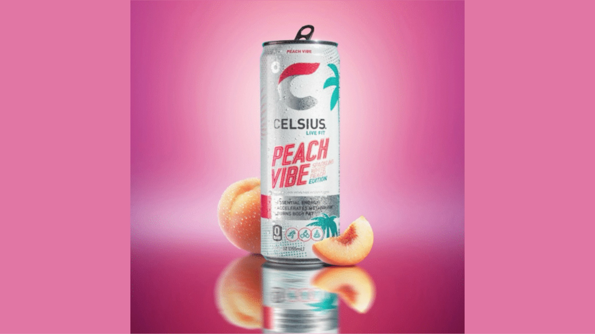 Celsius Peach Vibe White Peach Energy Drink