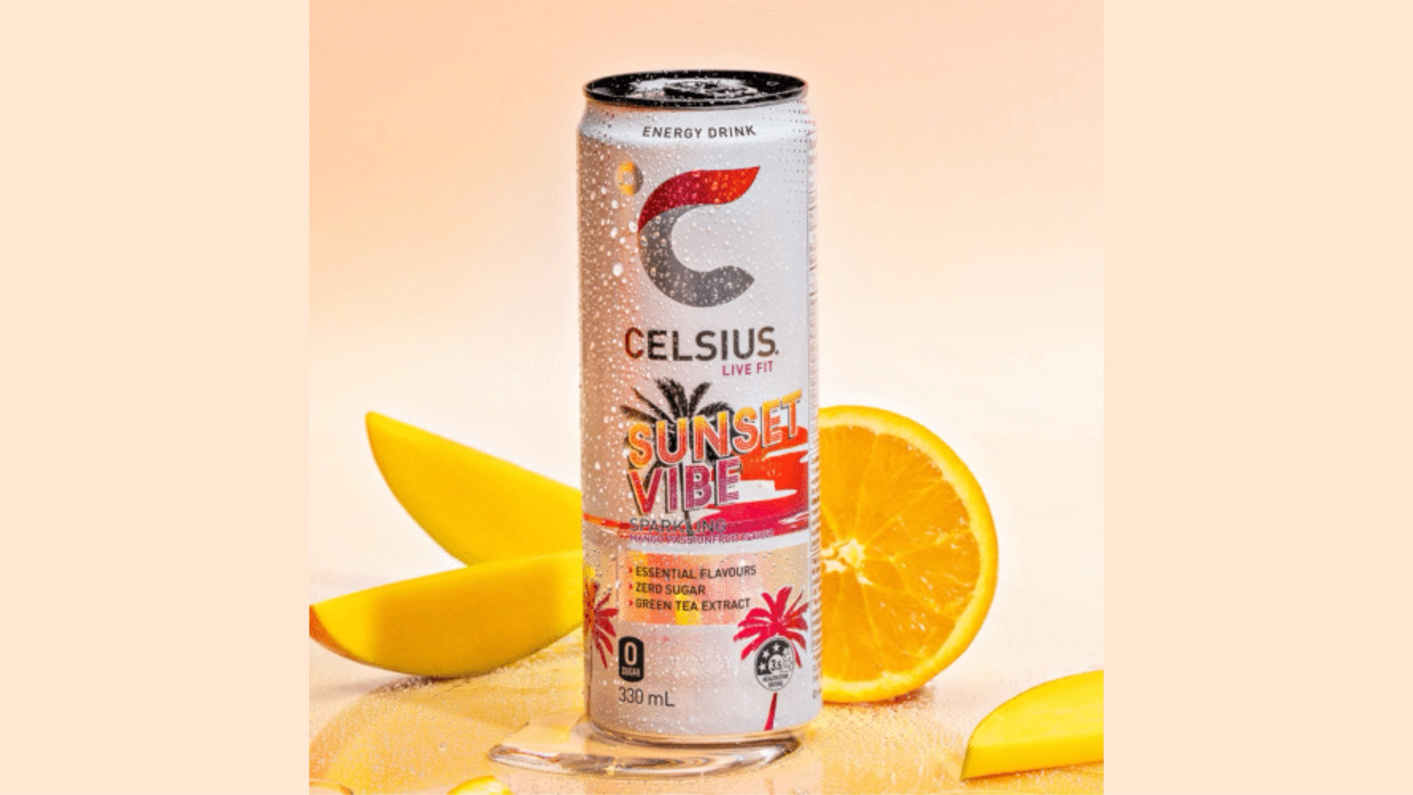 Celsius Sunset Vibe Mango Passionfruit Energy Drink