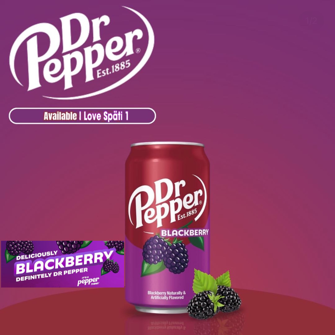 Dr. Pepper Blackberry 0.355ml Dr. Pepper Blackberry 0.355ml