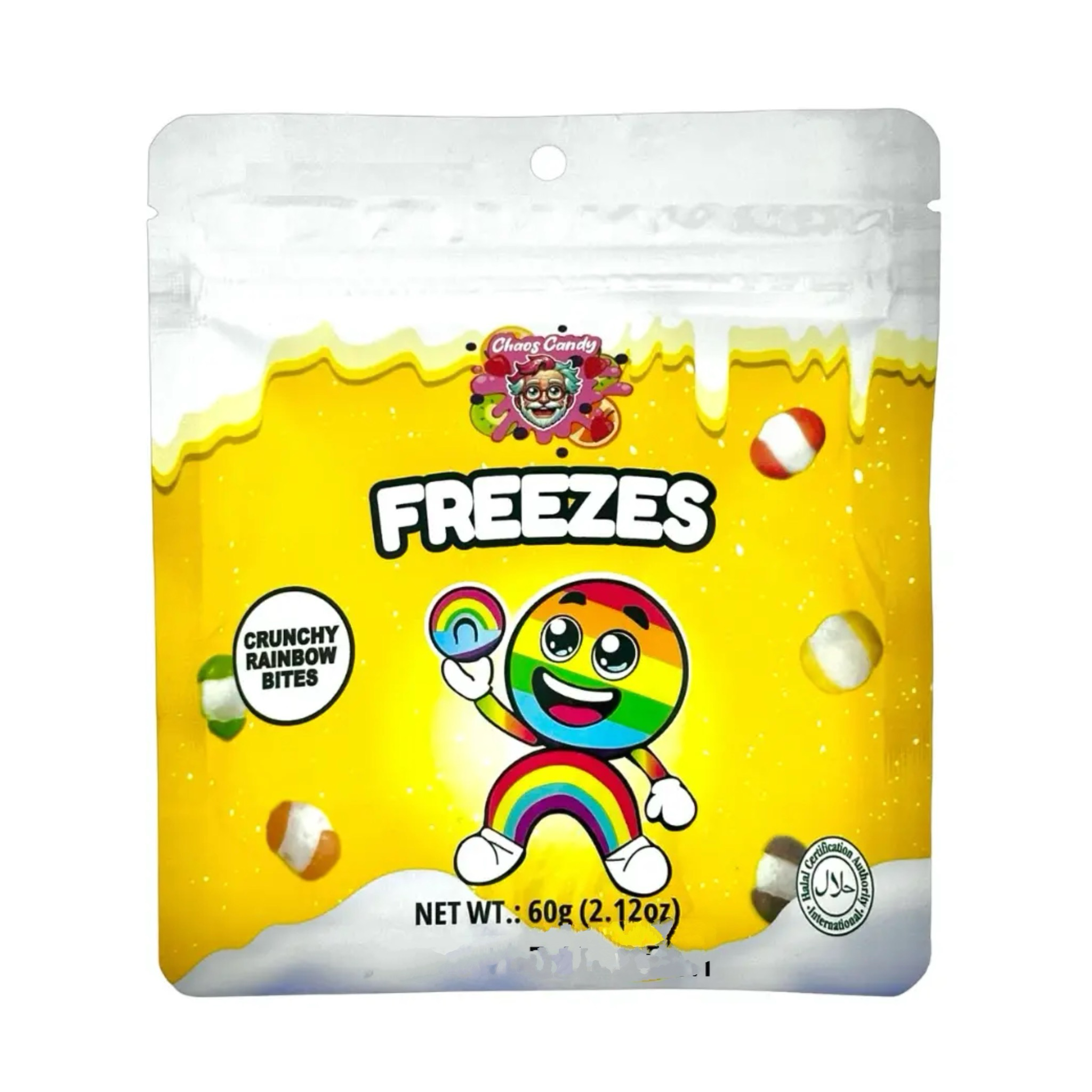 Chaos Candy - Freezes Crunchy Rainbow Bites - Yellow Chaos Candy - Freezes Crunchy Rainbow Bites - Yellow