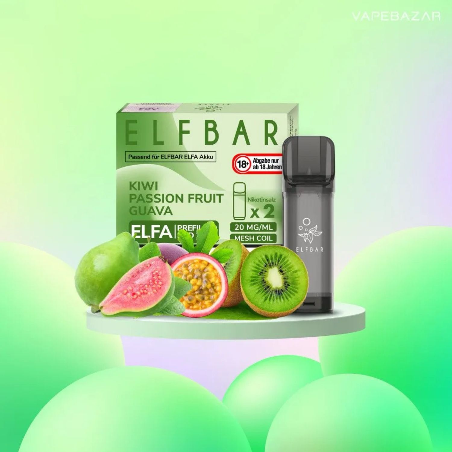 ELFBAR Kiwi Passion Fruit Guava Pods 2x2ml