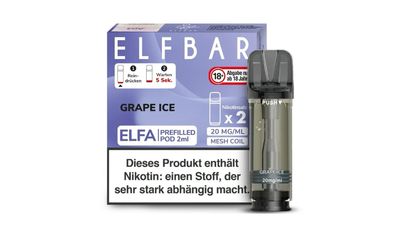 Elfbar Elfa Grape Ice Prefilled Pod 2x2ml