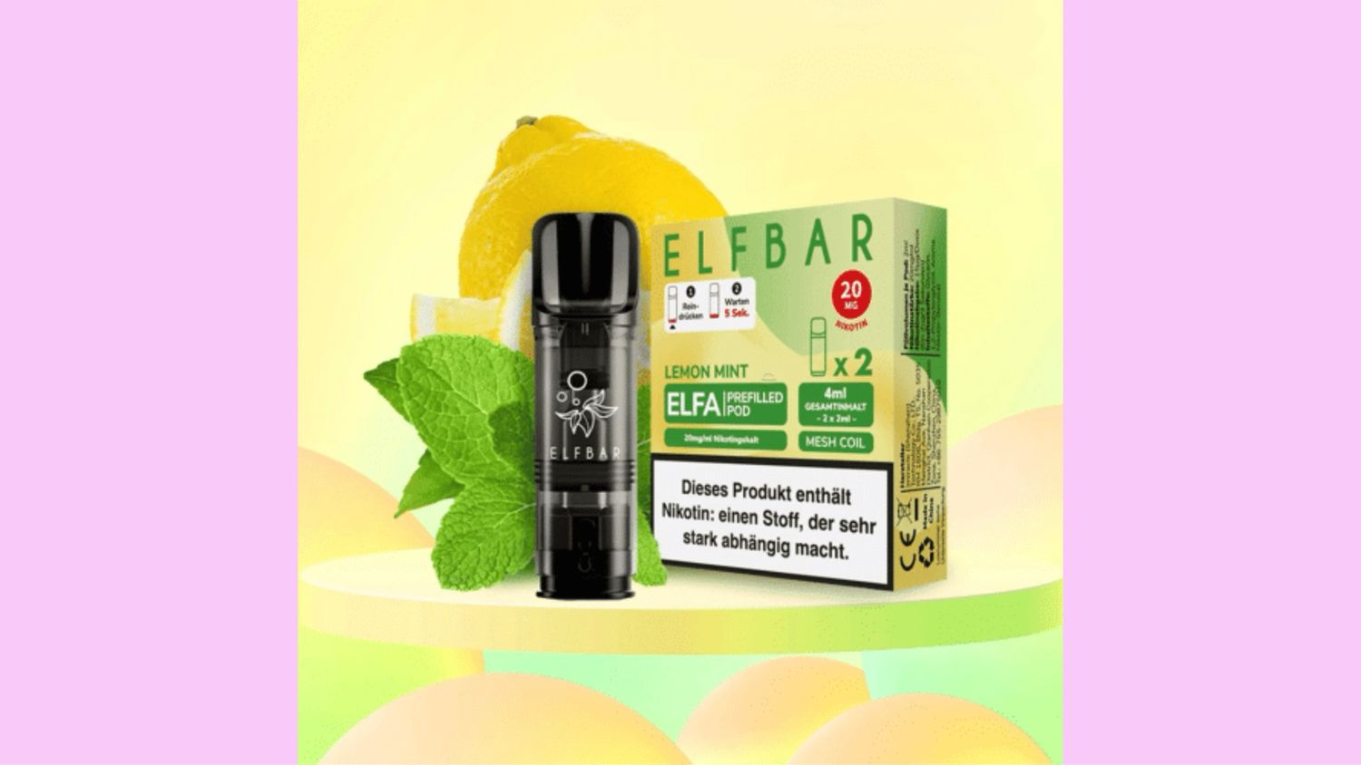 Elfbar Lemon Mint Pods 2x2ml
