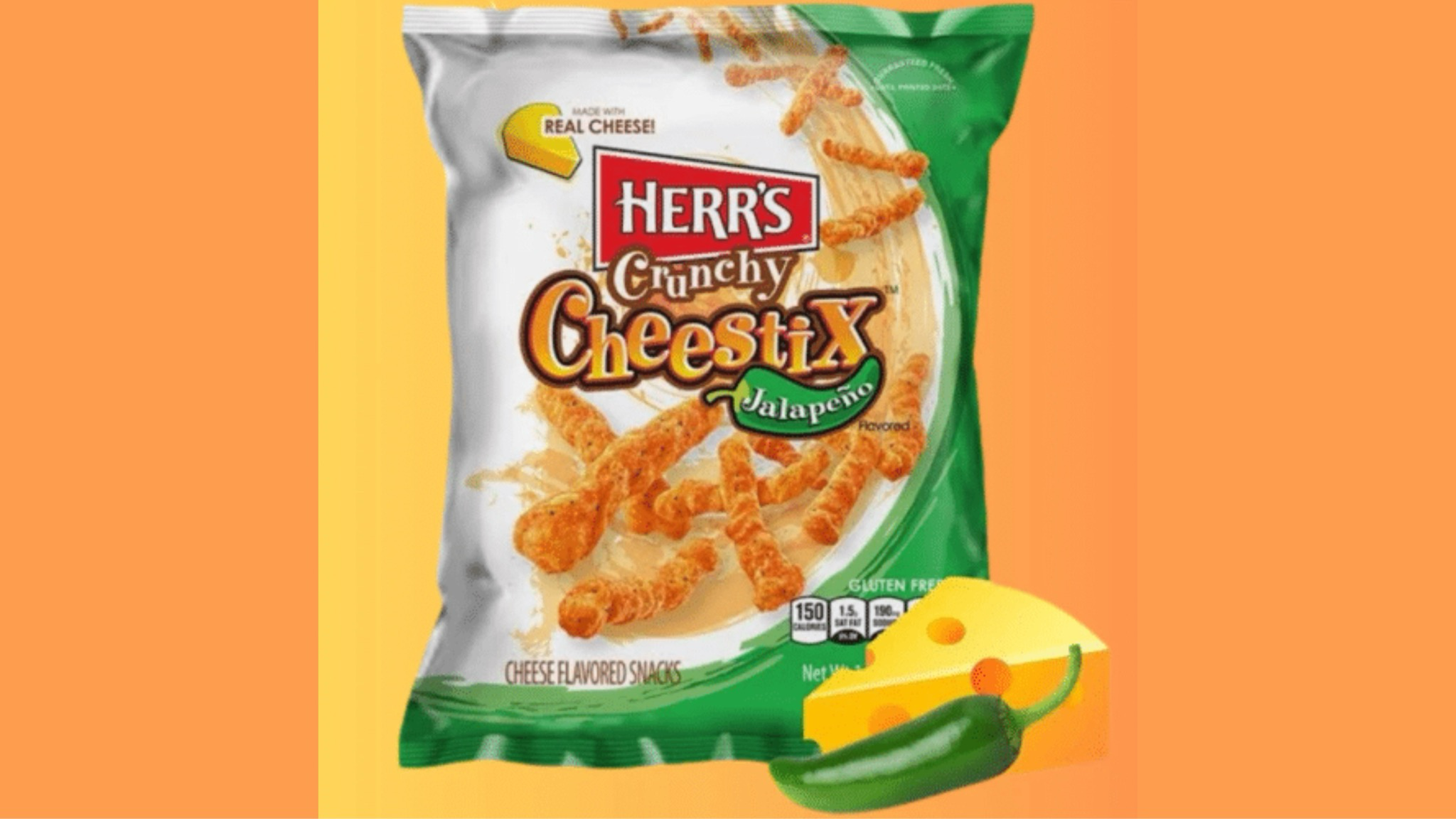 Herr´s Crunchy Cheestix Jalapeno 227g