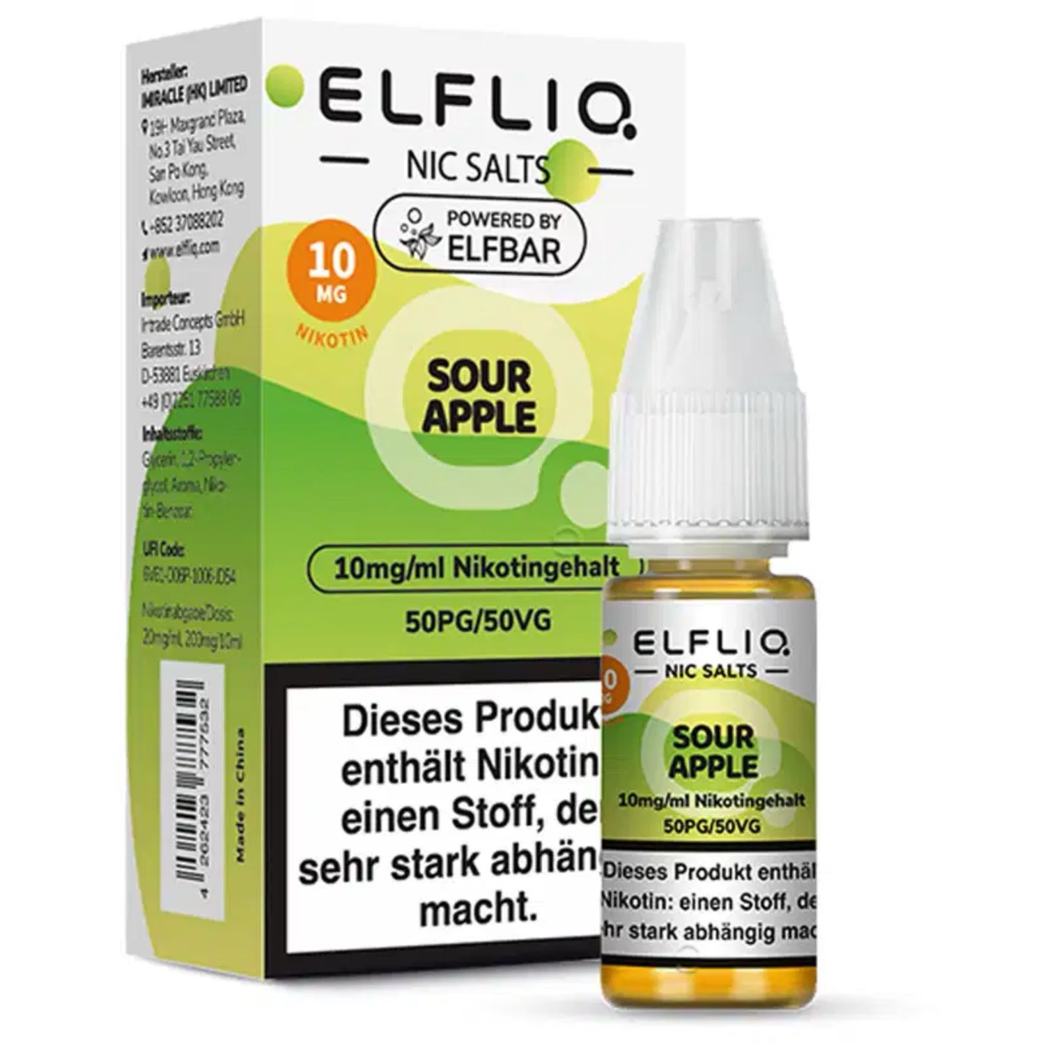Elfliq by Elfbar Nicsalt Liquids Sour Apple