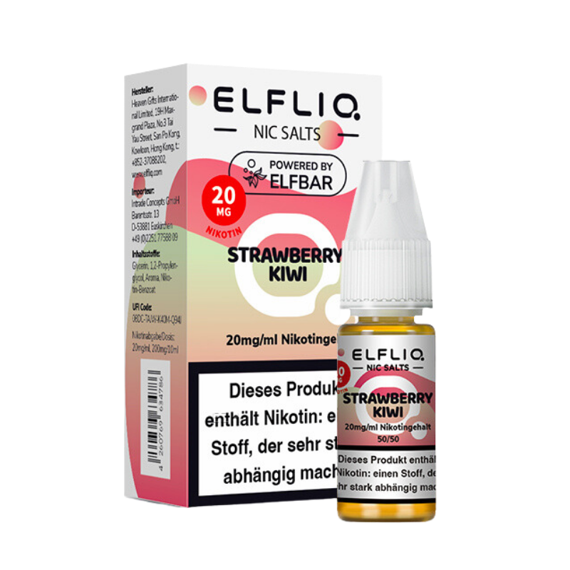 Elfliq by Elfbar Nikotinsalz Liquid Strawberry Kiwi Elfliq by Elfbar Nikotinsalz Liquid Strawberry Kiwi