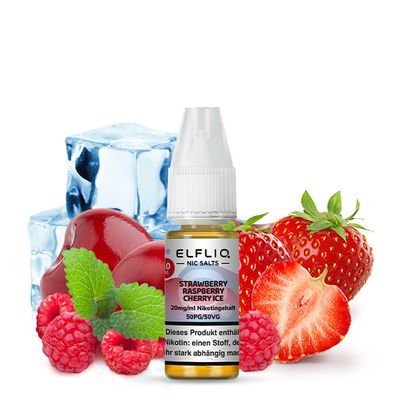 Elfliq by Elfbar Nicsalt Liquids Strawberry Raspberry Cherry Ice