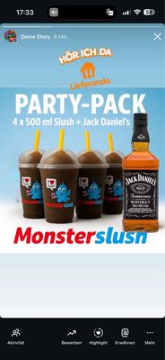 Jack Daniels 0.7l Slush Set (4x500ml)
