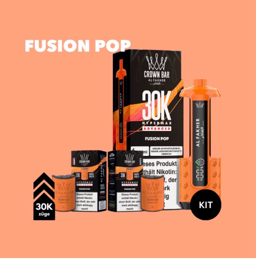 Al Fakher 30k Hypermax Akku Plus 2 x 2 Pods Fusion Pop Pods