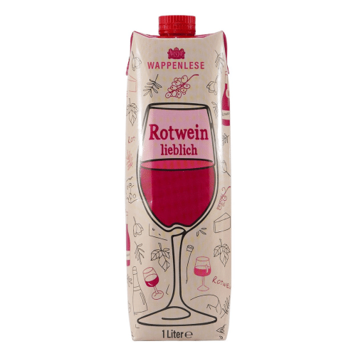 Wappenlese Rotwein lieblich- 12% voll 1,0l Alc.9,5% Vol