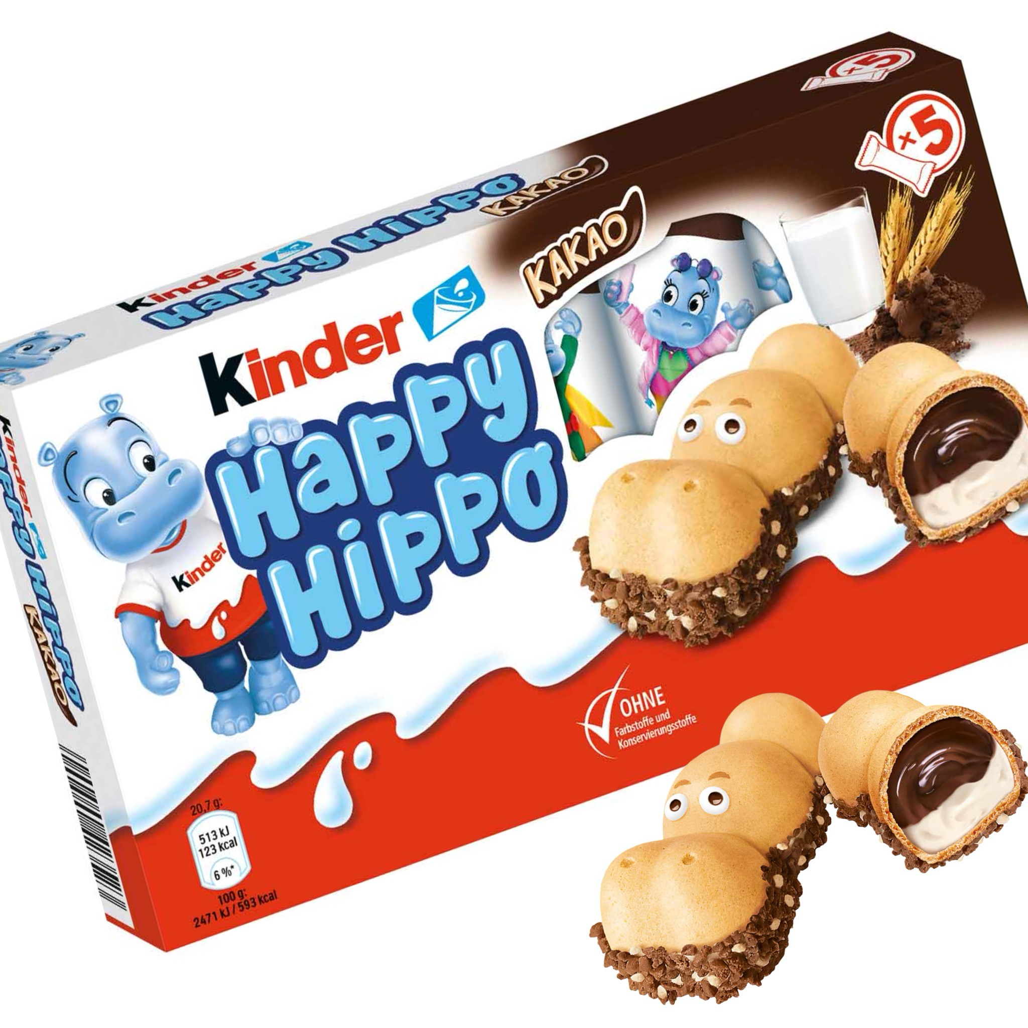 kinder Happy Hippo Kakao 5x20,7g kinder Happy Hippo Kakao 5x20,7g