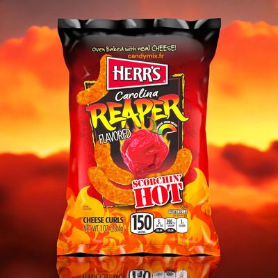 Herr's Carolina Reaper Flavored Extra Hot Cheese Curls 28g