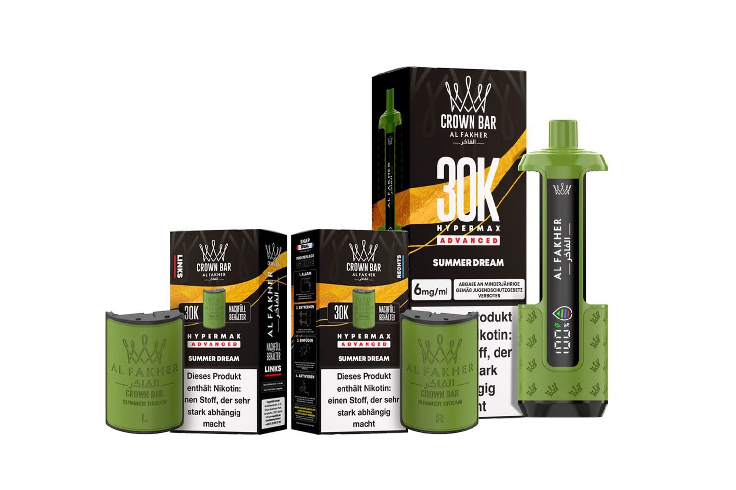 Al Fakher 30k Hypermax Akku Plus 2 Pods Summer Dream Al Fakher 30k Hypermax Akku Plus 2 Pods Summer Dream