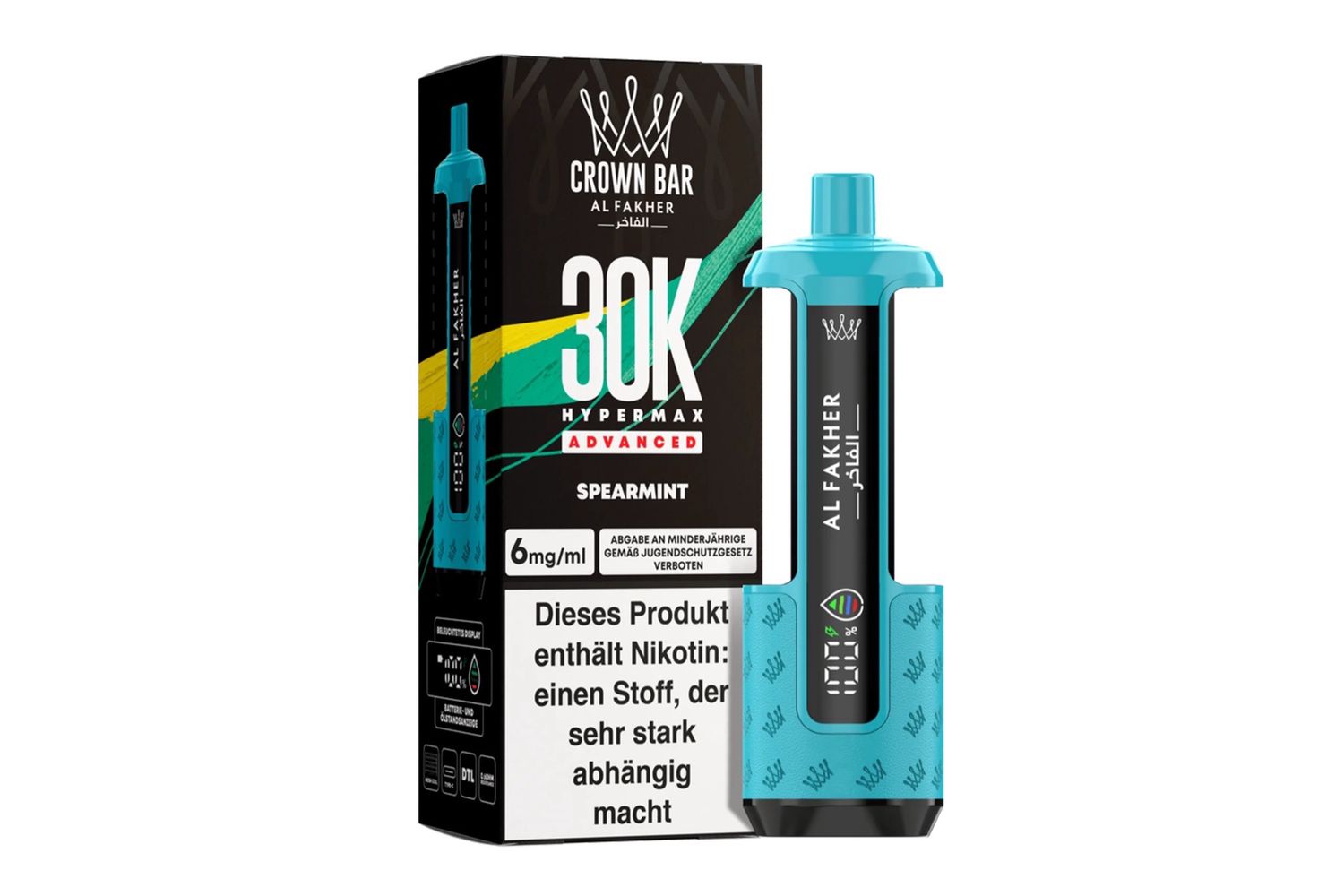 Al Fakher 30k Hypermax Akku Plus 2 Pods Spearmint