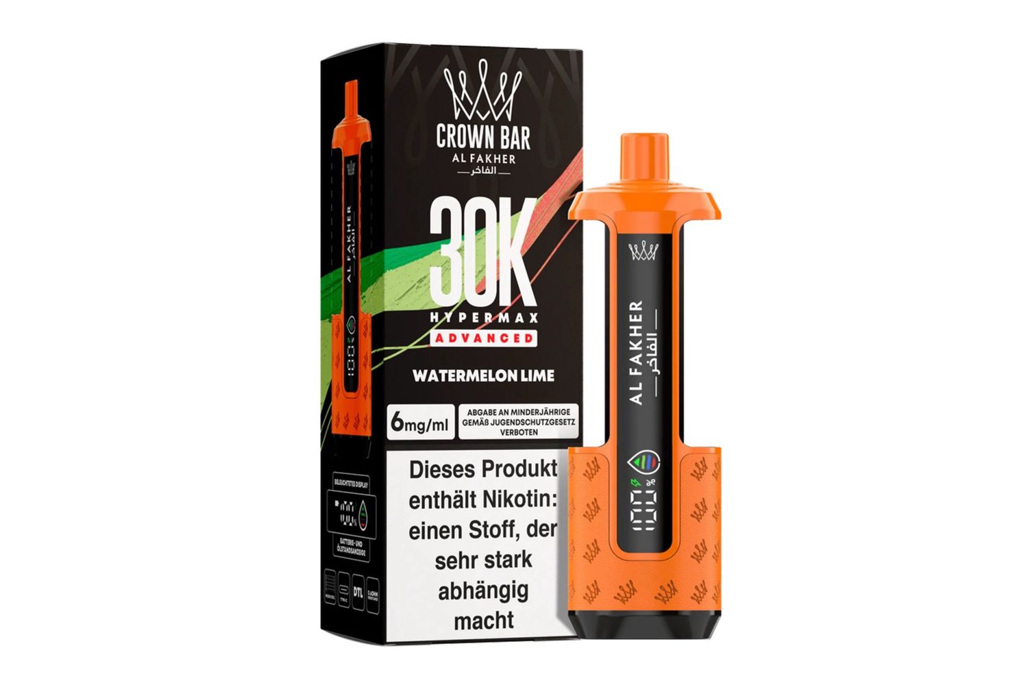 Al Fakher 30k Hypermax Akku Plus 2 Pods Watermelon Lime Al Fakher 30k Hypermax Akku Plus 2 Pods Watermelon Lime