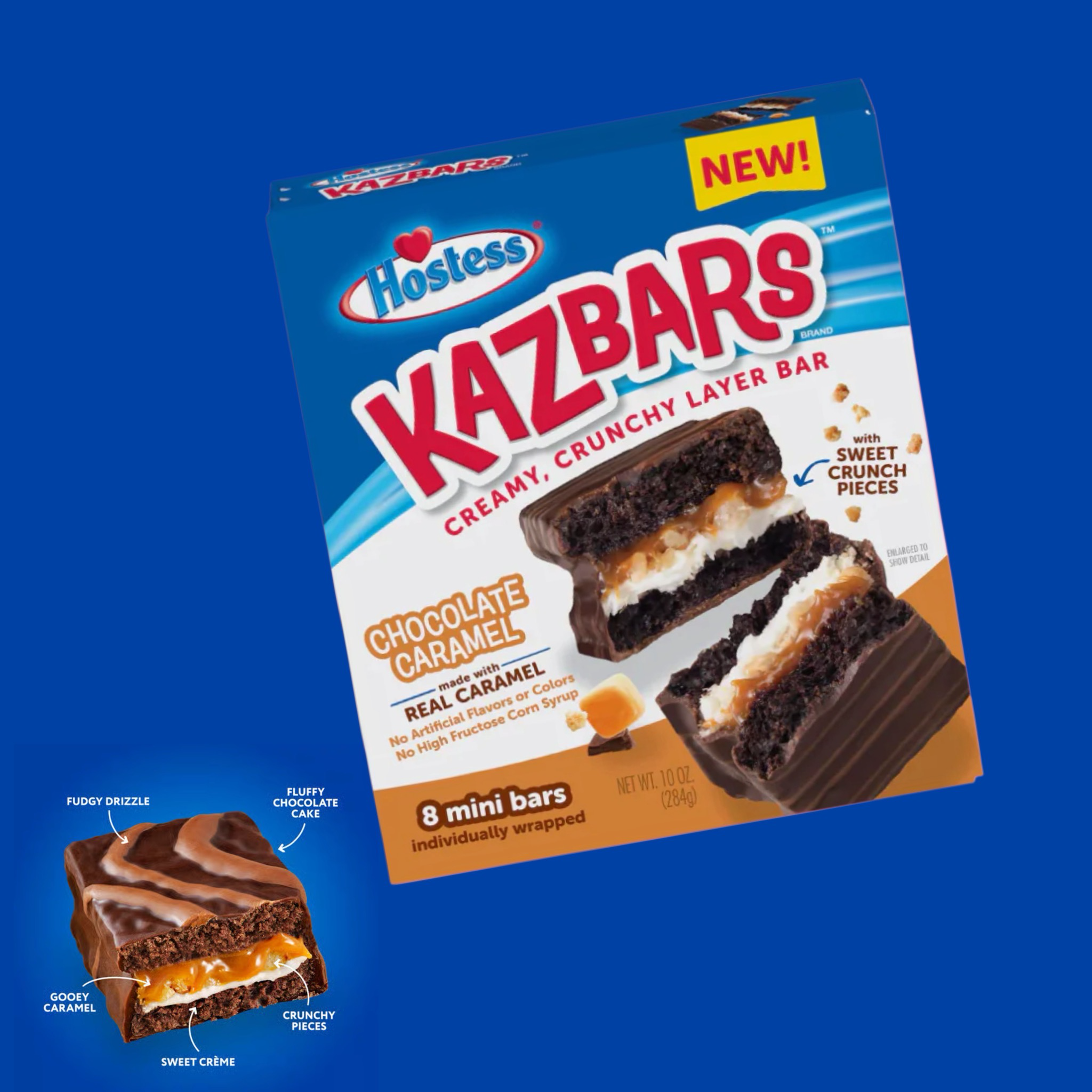 Hostess - Kazbars choco caramel 284g