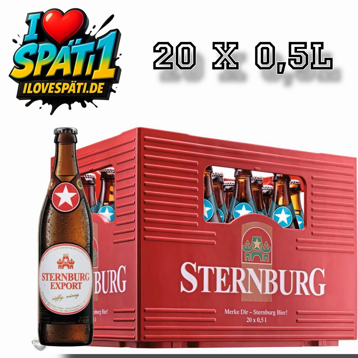 Sternburg Export Kasten 20 x 0,5 l Glas