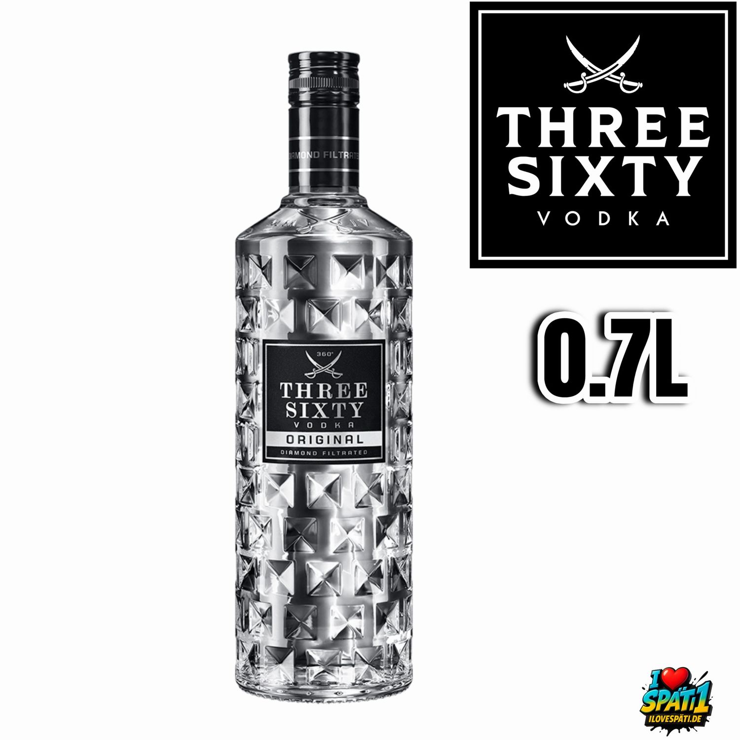 Three Sixty Vodka Alk.37,5vol.% 0,7l Three Sixty Vodka Alk.37,5vol.% 0,7l