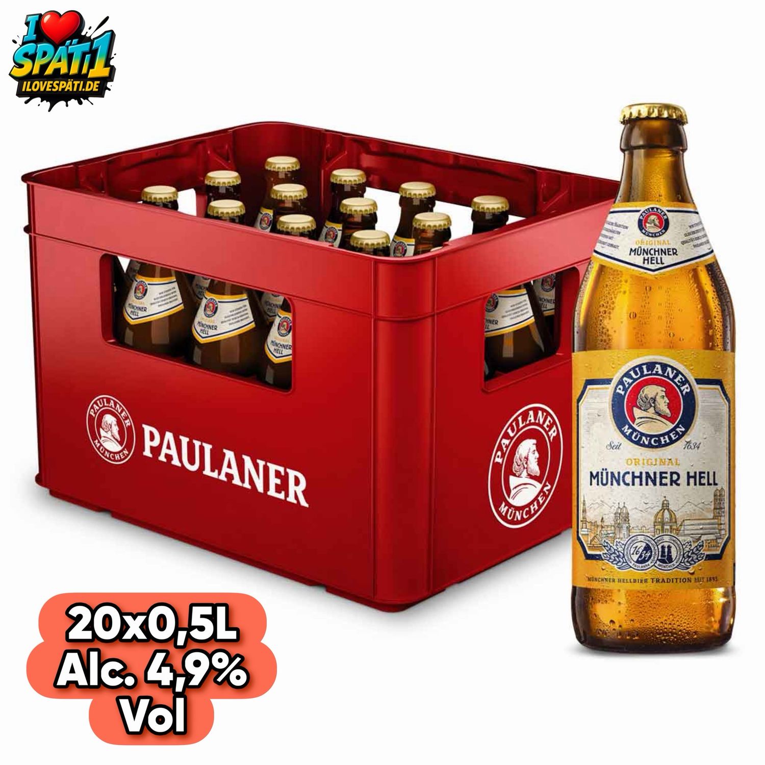 Paulaner Original Münchner Hell (20 x 0,5l) Alc. 4,9% Vol