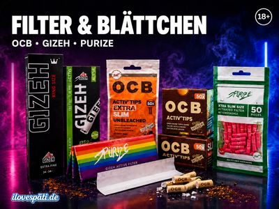 Filter & Blättchen (OCB, Gizeh)
