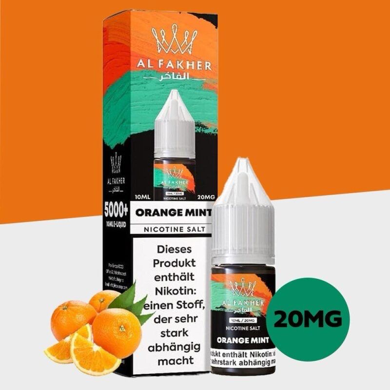 Al Fakher Orange Mint 20mg Nic Salt Liquid 10ml