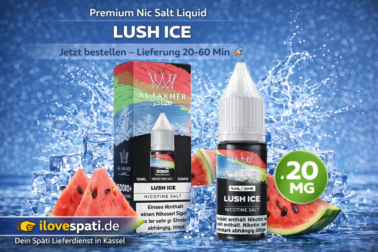 Al Fakher Lush Ice 20mg Nic Salt Liquid 10ml