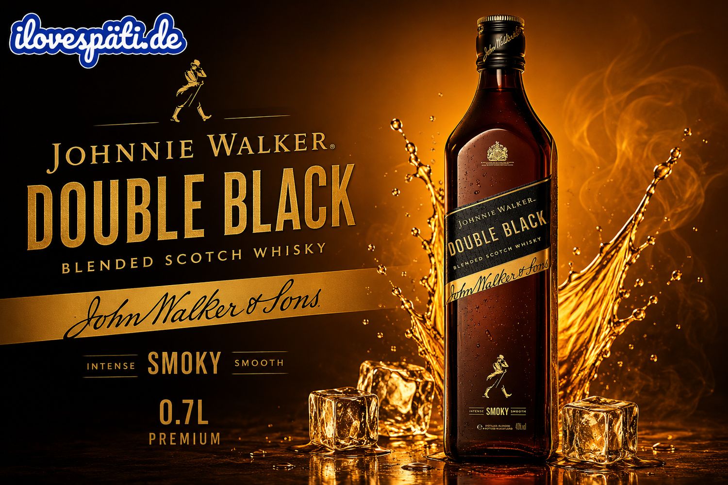 Johnnie Walker Double Black Blended Scotch Whisky 0,7l