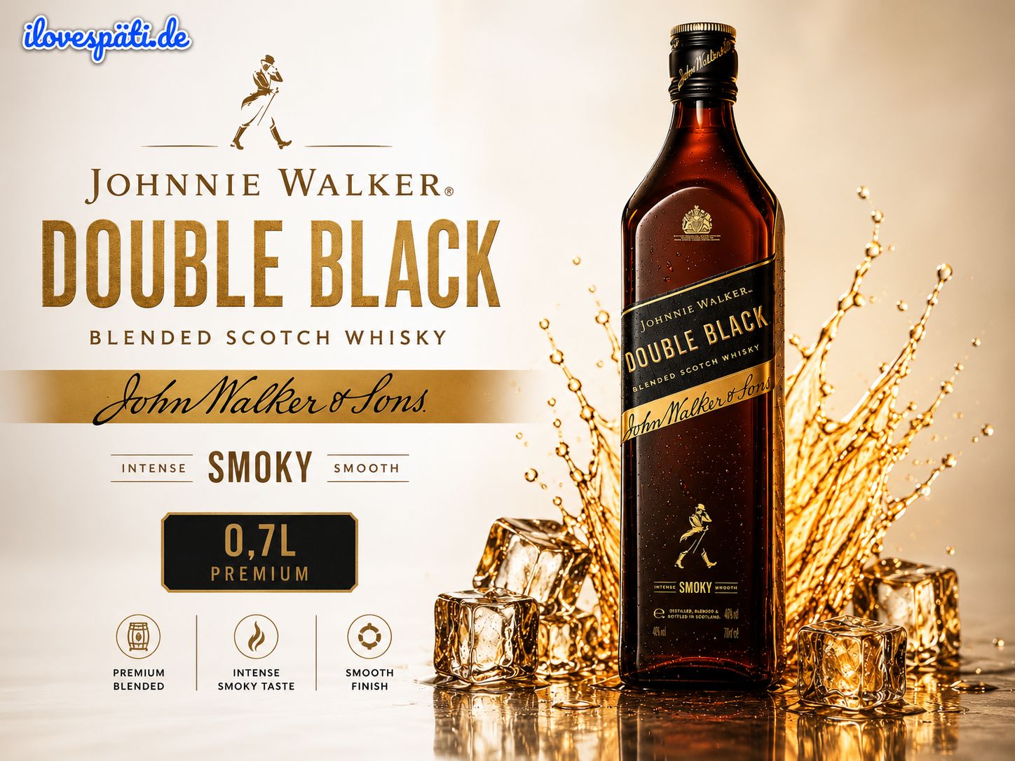 Johnnie Walker Double Black Blended Scotch Whisky 0,7 l 40 % Vol.