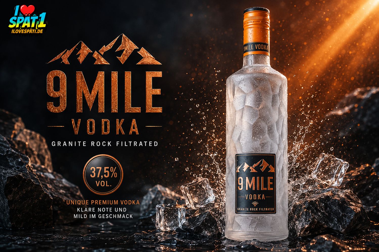 9 Mile Vodka 0,7L – 37,5% Vol.