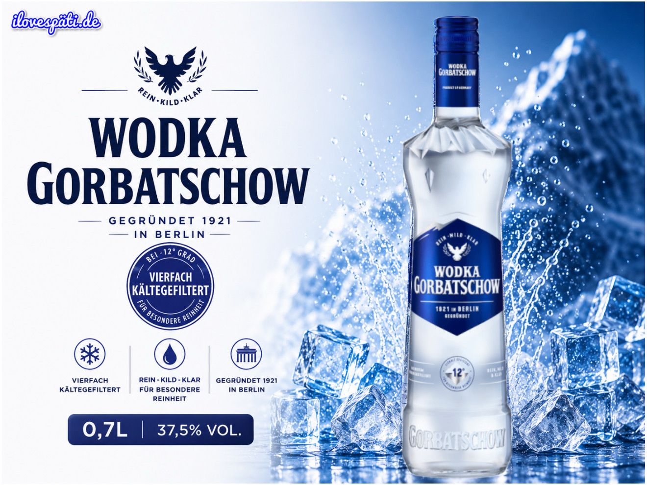 Wodka Gorbatschow Original Wodka 0,7 L 37,5% Vol.