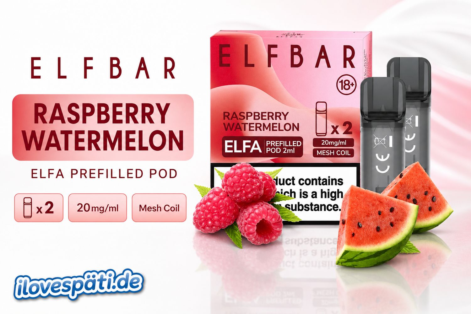 Elf Bar ELFA Prefilled Pod Raspberry Watermelon 2er Pack