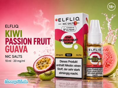 Elfliq Nic Salt Kiwi Passion Fruit Guava 20mg 10ml