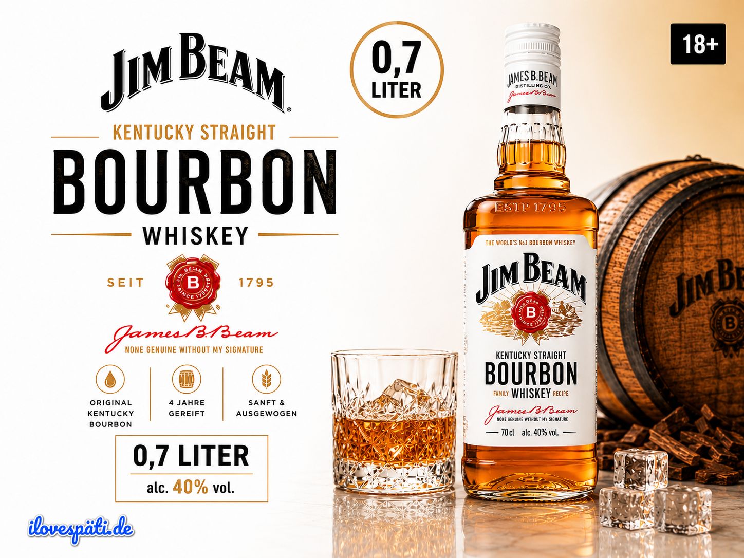 Jim Beam Whiskey Bourbon 0,7L