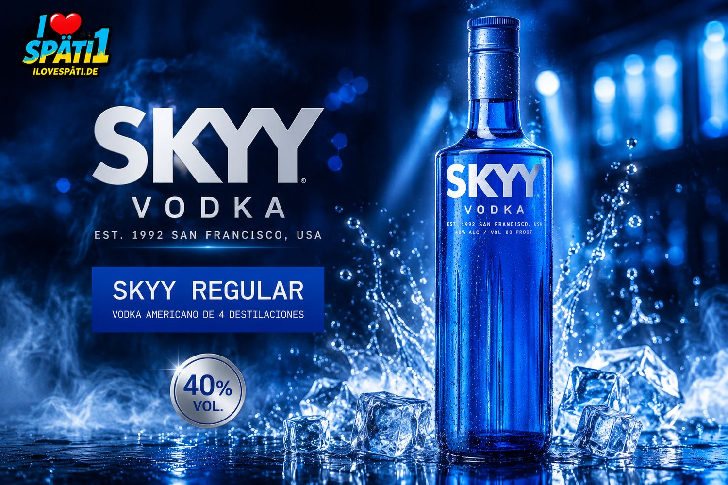 SKYY Vodka 0.7L – 40% Vol