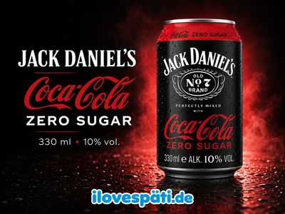 Jack Daniel’s &amp; Coca-Cola Zero Sugar Whiskey-Mixgetränk 330 ml – 10 % vol.