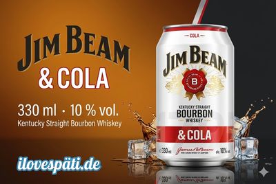 Jim Beam &amp; Cola Kentucky Straight Bourbon Whiskey 0,33l