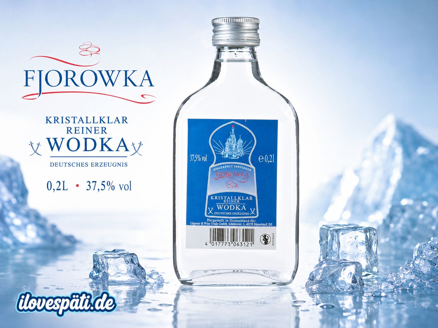 Fjorowka Wodka 0,2 L 37,5 % vol – kristallklar