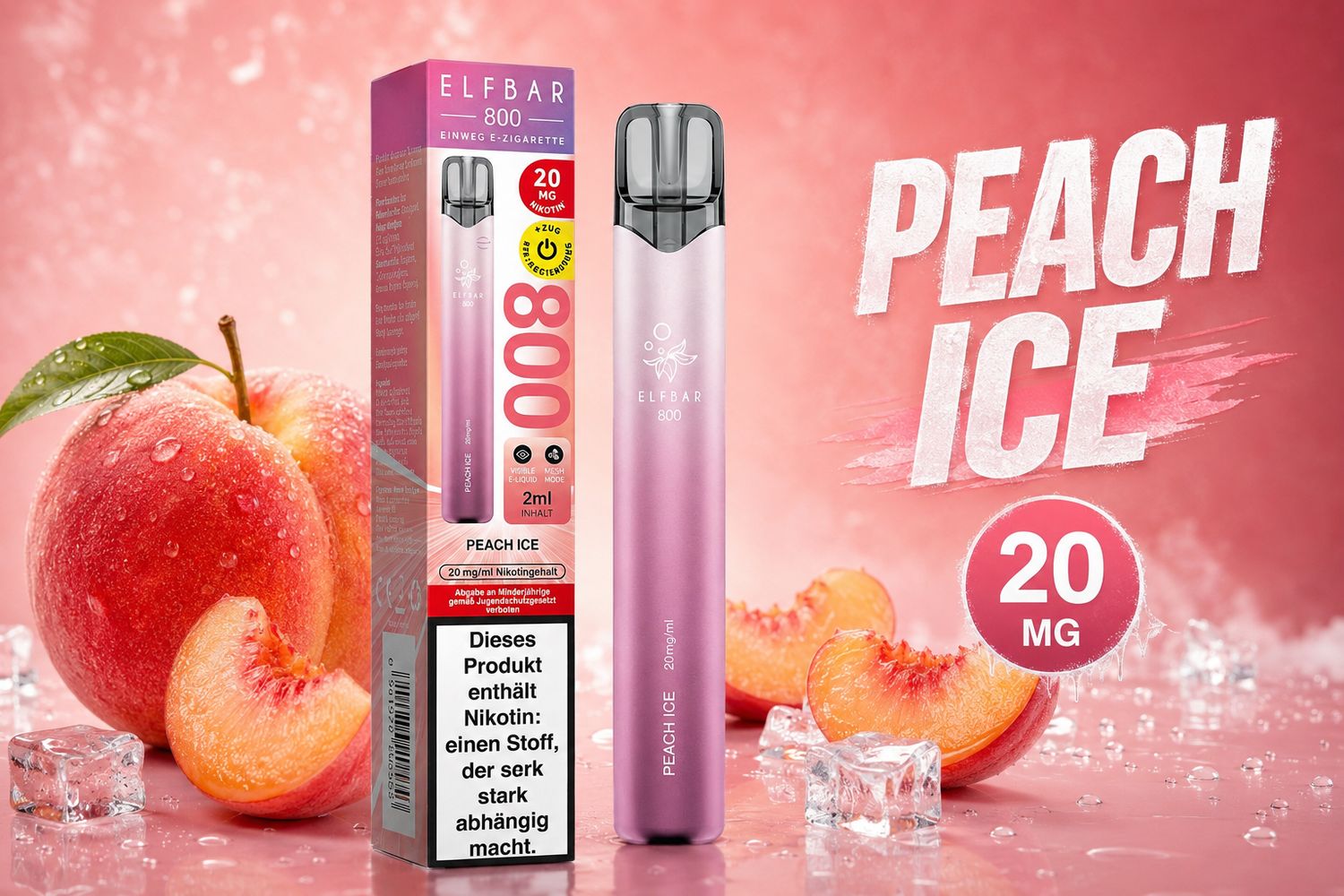 Elfbar 800 Peach Ice 20mg