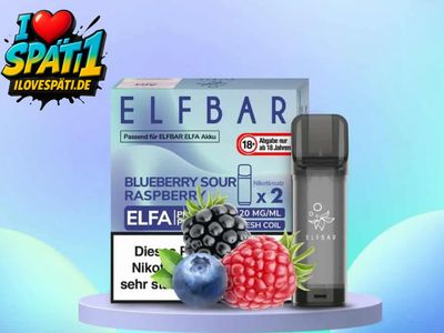 ELFBAR ELFA Prefilled Pod Blueberry Sour Raspberry 20mg/ml Nikotinsalz (2er Pack)