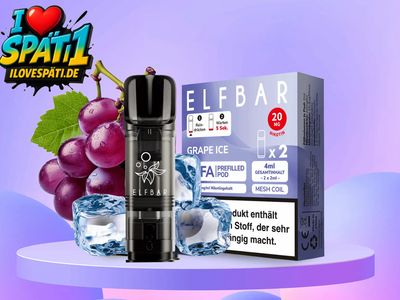 ELFBAR ELFA Prefilled Pod Grape Ice 20mg/ml Nikotinsalz (2er Pack)